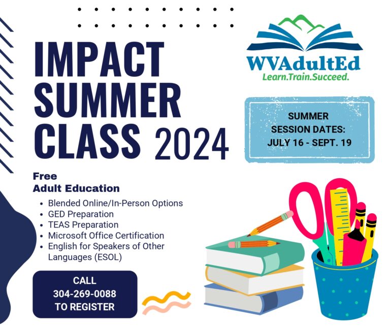 Free Adult Education Classes starting July 16th
