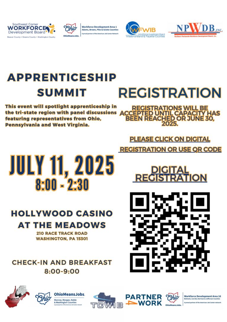 Apprenticeship Summit – July 11th – Washington, PA