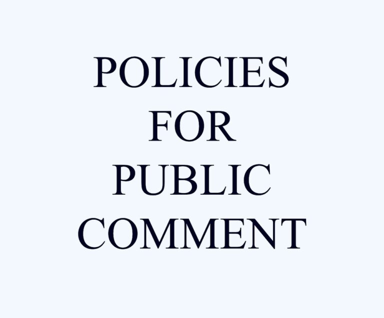 Region VI Policies for Public Comment