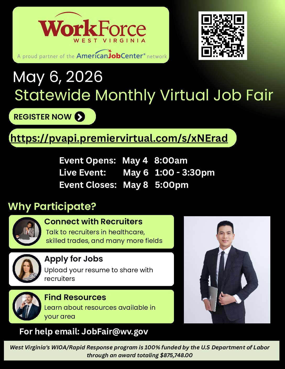 WorkForce West Virginia May Virtual Job Fair